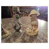 Assorted Candle Holders, Misc. Figurines, Vintage Crystal Clocks