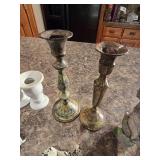 Assorted Candle Holders, Misc. Figurines, Vintage Crystal Clocks
