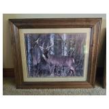(2) Framed Mule Deer Pictures