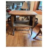 (2) Vintage Chairs and Magazine Stand