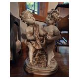 Vintage Marwal Cherubs Statue, Vintage Lamp, Etc.