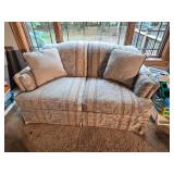 Couch and Loveseat Set with Decorative Pillows