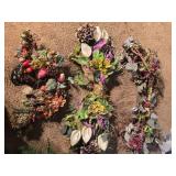 (3) Decorative Floral Items