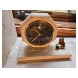 Assorted Decorative Items, (2) Stands, Clock and Corner Shelf