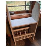 Assorted Decorative Items, (2) Stands, Clock and Corner Shelf