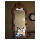 (2) Mirrors, Clock and Shelf