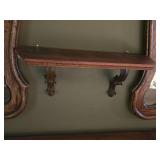 (2) Mirrors, Clock and Shelf