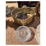 Assorted Decorative Items and Digital Clock