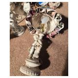 Vintage Cherub Angle Boy Statue, Cherub Lamp and Other Assorted Cherubs