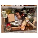 (2) Boxes of Misc. Candles and Decorative Items