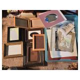 Assorted Decorative Picture Frames, Matting and Glass