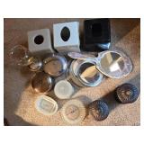 Assorted Kleenex Boxes, Canisters and Mirrors
