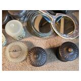 Assorted Kleenex Boxes, Canisters and Mirrors