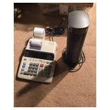 Electronic Printing Calculator and Small Space Heater