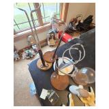 (2) Vintage Alabaster Resin Cherubs and Assorted Doll Accessories