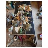 Nice Basket with Large Lot of Assorted Hanging Accessories