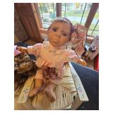 Vintage Dolls and Doll Chair