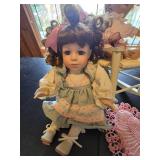 Vintage Dolls and Doll Chair