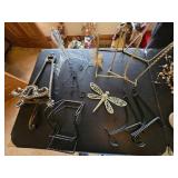 Assorted Picture Frame Holders and Dragonfly