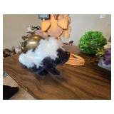 Assorted Home Decor Items and Pig Piggy Bank