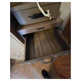3 Drawer Locking Metal Filing Cabinet and Small Locking Storage Bin Both with Keys