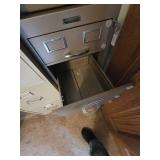 3 Drawer Locking Metal Filing Cabinet and Small Locking Storage Bin Both with Keys