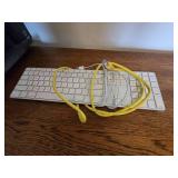 Computer Desk with Chair, Apple Keyboard and Epson Printer (untested)