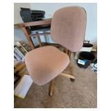 Computer Desk with Chair, Apple Keyboard and Epson Printer (untested)