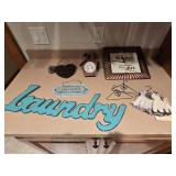 Assorted Laundry Room Decorative Items
