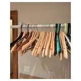 60+ Assorted Hangers, Many Heavy Duty Wood Hangers