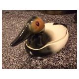 Vintage Duck Pewter and Brass Candy Dish, Duck Candy Dishes Etc.