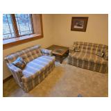 (2) Matching Loveseats and Coffee Table