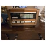 Assorted Home Decor Items, Alarm Clock and Small Lamp