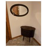 Vintage Martha Washington 3 Drawer Sewing Stand/ Nightstand and Mirror