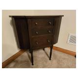 Vintage Martha Washington 3 Drawer Sewing Stand/ Nightstand and Mirror