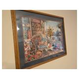 (1) Large Decorative Framed Print and (2) Smaller Prints