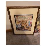 (1) Large Decorative Framed Print and (2) Smaller Prints