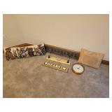 Decorative Pillows, Clock and Misc. Wall Decor