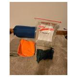Sleeping Bag with Liner and Blow-up Mattress