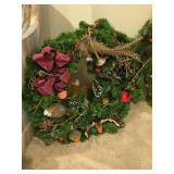 (2) Custom Made Hunting Related Christmas Wreaths, Medium Size