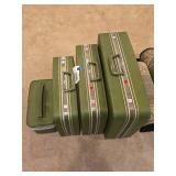 Vintage Hardshell Vinyl Luggage Set