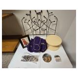 Home Decor, Serving Tray, Large Bunch of Crown Royal Bags, Misc. Hardware