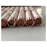 Copper Lincoln Cents Mostly 70’s Uncirculated Rolls