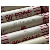 Copper Lincoln Cents Mostly 70’s Uncirculated Rolls