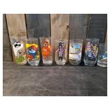 Lot of 7 Different Vintage Drinking Glasses From Disney to Star Wars