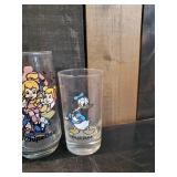 Lot of 7 Different Vintage Drinking Glasses From Disney to Star Wars