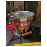 Vintage Coca Cola Wooden Box, Coca Cola Tin Pail, Vintage 1950