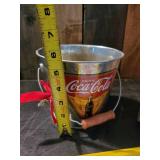 Vintage Coca Cola Wooden Box, Coca Cola Tin Pail, Vintage 1950
