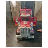 Vintage Kenner M.A.S.K. Rhino Semi Truck 1985 & Action Figures Matt Trakker and Bruce Sato