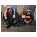 2 Macarena Christmas Gorillas Super Cute Good Condition